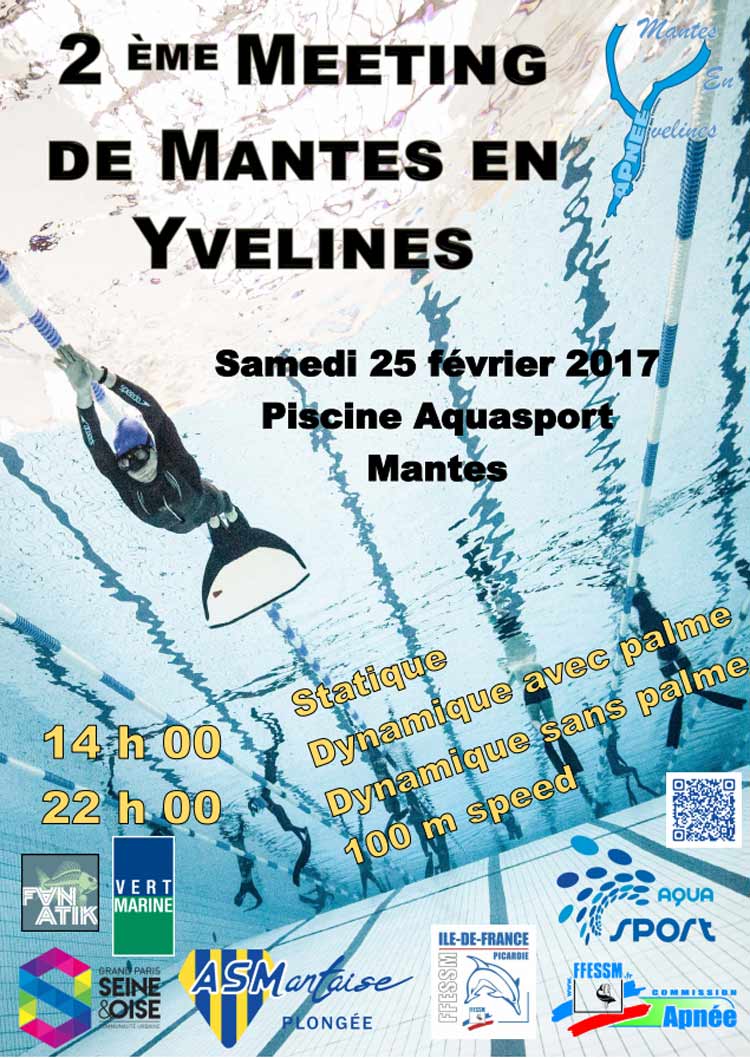 2 ème meeting apnée Mantes en Yvelines 2017 AS Mantaise Plongée