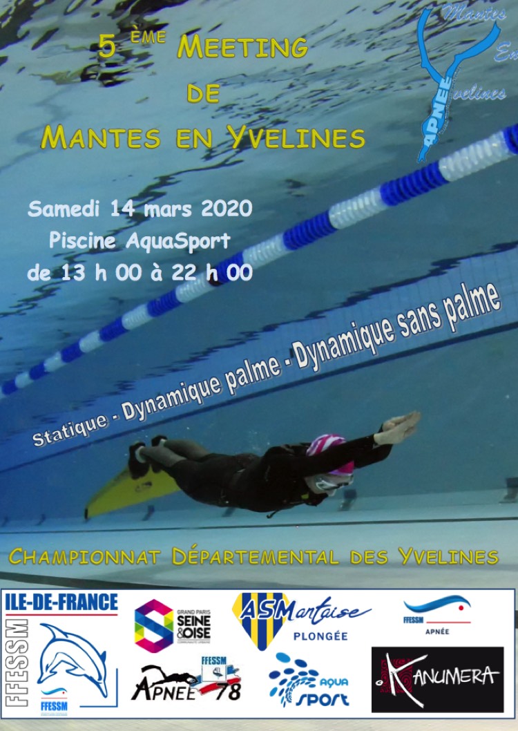 5e meeting d'apnée de Mantes en Yvelines 2020 AS Mantaise Plongée