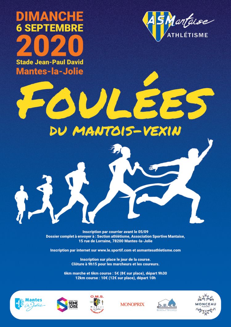 Foulées Mantois Vexin 2020 AS Mantaise Athlétisme