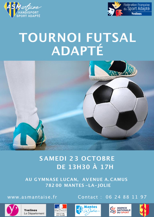 Tournoi futsal adapté octobre 2021 mantes la jolie as mantaise