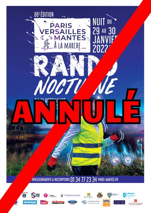 Annulation 86e Paris Versailles Mantes à la marche affiche