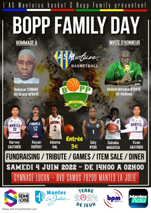 Bopp Family Day AS Mantaise Basket ball affiche