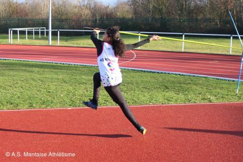 AS Mantaise Athlétisme janvier 2023 lancer javelot