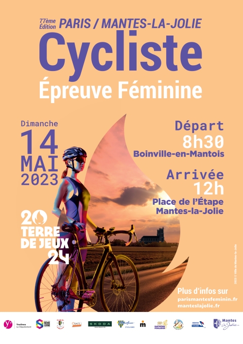 Affiche Paris-la-Jolie cycliste féminin 2023