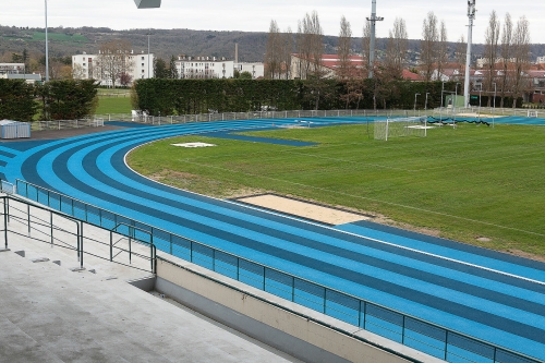 Inauguration piste athlétisme Mantes la Jolie mai 2023