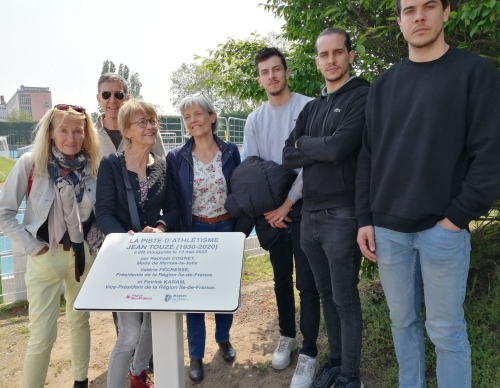 Inauguration piste athlétisme Jean TOUZÉ famille TOUZÉ