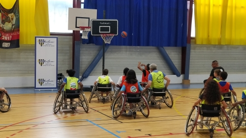 AS Mantaise Mantois Sports en Seine Ecole S'Handifference juin 2023 Basket fauteuil