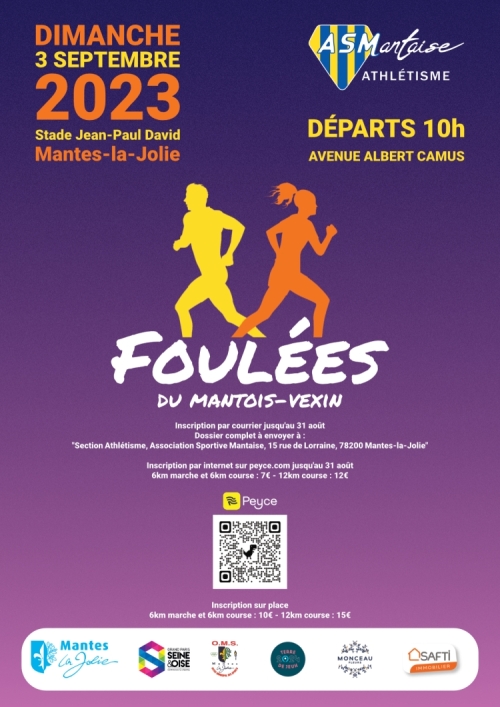 Affiche Foulées Mantois Vexin 2023
