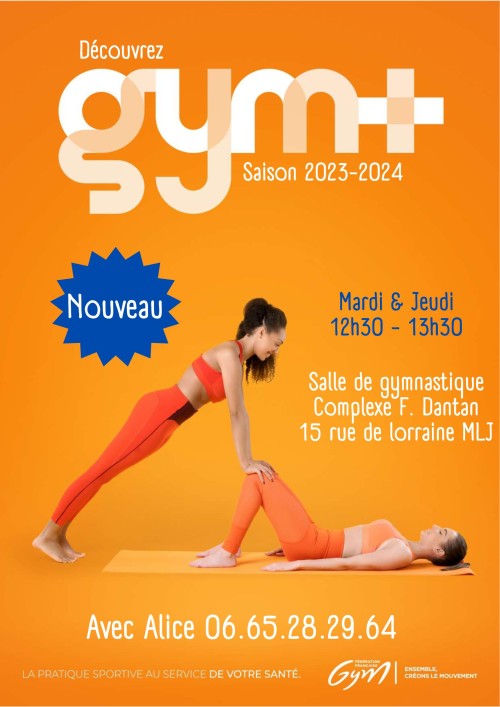Affiche Gym+ AS Mantaise Gymnastique artistique 2023