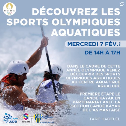 Découvrez le canoë-kayak à Aqualude mercredi 7 février 2024