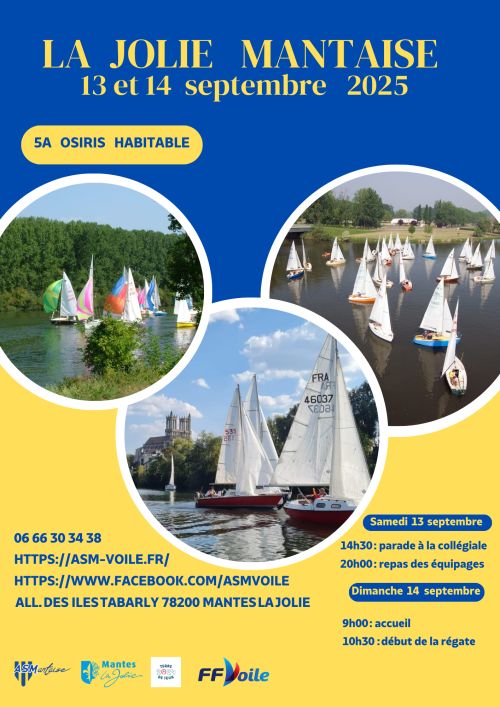 Affiche Régate Voile La Jolie Mantaise 2025