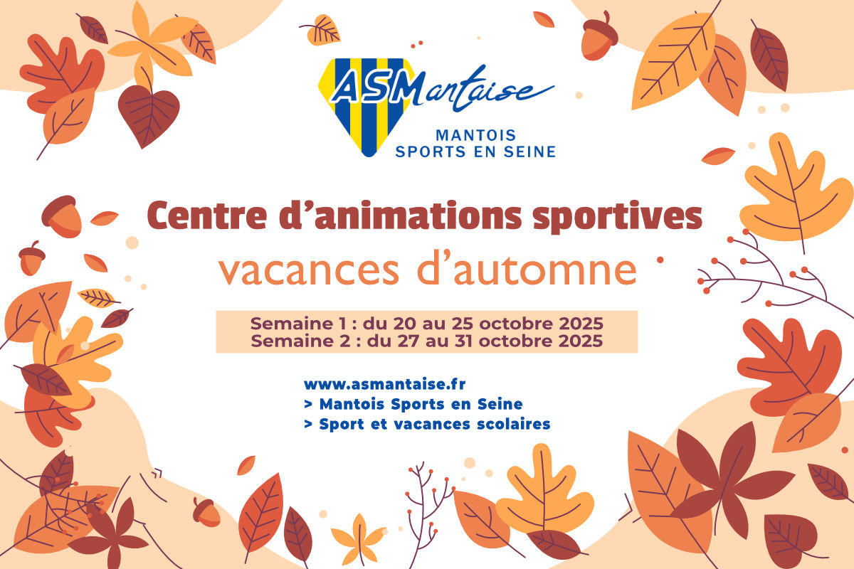 Centre d'Animations Sportives Mantes-la-Jolie vacances automne 2025