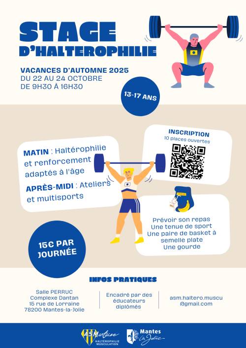 Stage d'haltérophilie d'automne 2025 à Mantes-la-Jolie