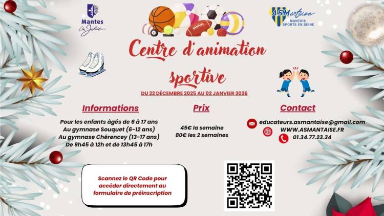 Vacances sportives fin année 2025