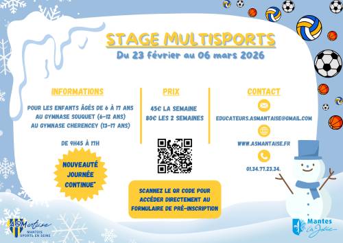 Vacances sportives ASM hiver 2026