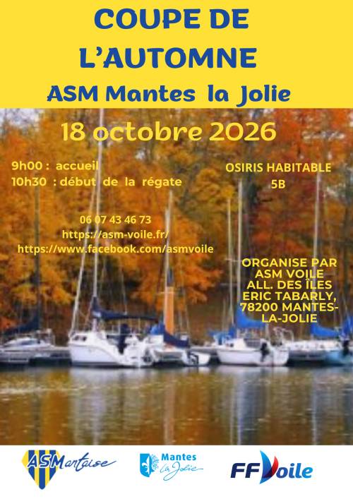 Coupe d'Automne Voile 18 Octobre 2026