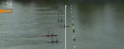 Arrivée Franck LE MOEL Pierrick BAYLE K2 200m Championnat Europe Plovdiv 2017