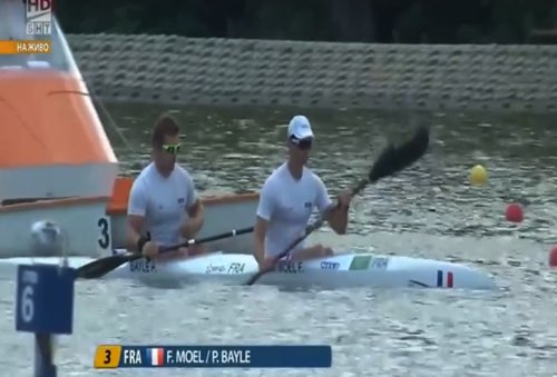 Franck LE MOEL Pierrick BAYLE K2 200m Championnat Europe Plovdiv 2017