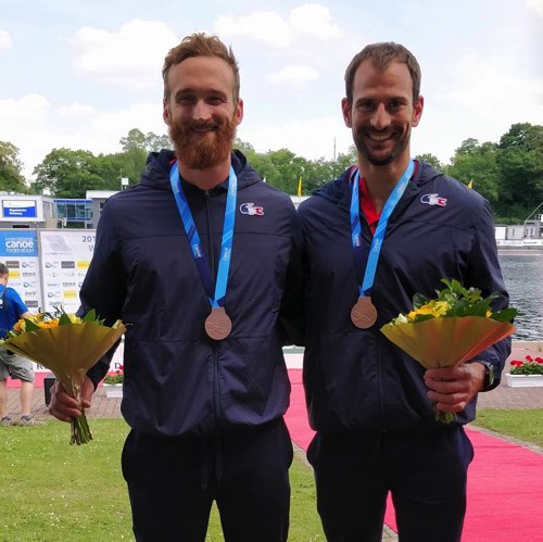 Franck LE MOEL Francis MOUGET Bronze Coupe du Monde Canoe Kayak DUISBOURG 2018