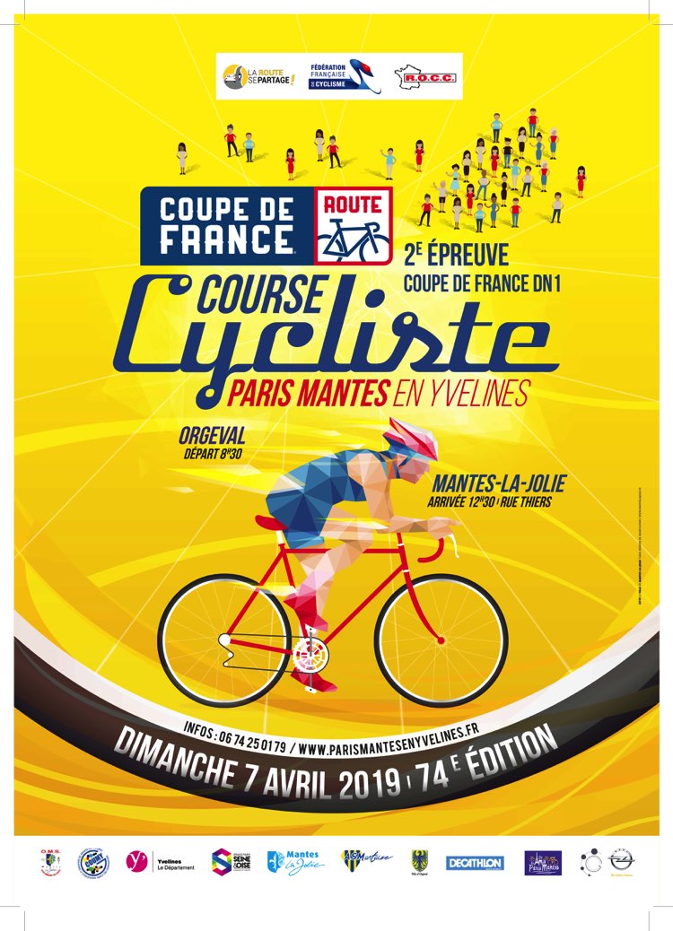 Affiche Paris Mantes en Yvelines Cycliste 2019